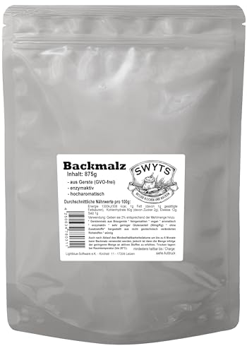 Backmalz 875g - aus Gerste, enzymaktiv - backen wie die Profis mit Qualität aus Deutschland von SWYTS - mind. 6 Monate haltbar von SWYTS