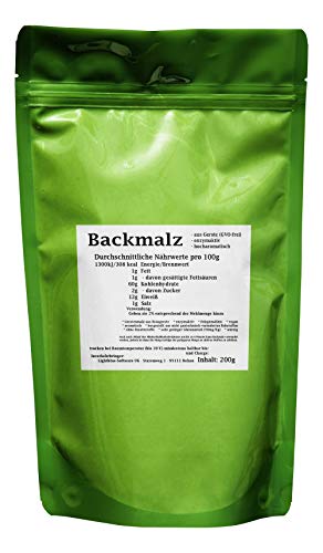 Backmalz 200g - aus Gerste, enzymaktiv - mind. 7 Monate MHD von LowCarbWelt.de