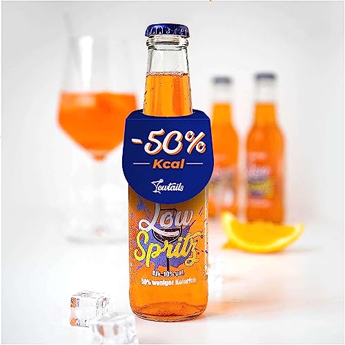 Lowtails Low Spritz (6x 200 ml) | Italienischer Bitterlikör-Cocktail | Zuckerarm & Keto | Perfekter Prosecco-Mixgetränk mit Alkohol von Lowtails