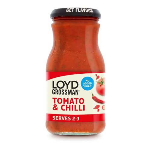 Loyd Grossman No Added Sugar Tomato & Chili Cooking Sauce, 350g Jar (1er Pack) von Loyd Grossman