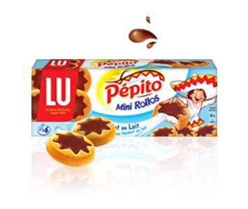 Pepito Mini Rollos Schokolade und Milch beschichtete Kekse, 225 g von LU