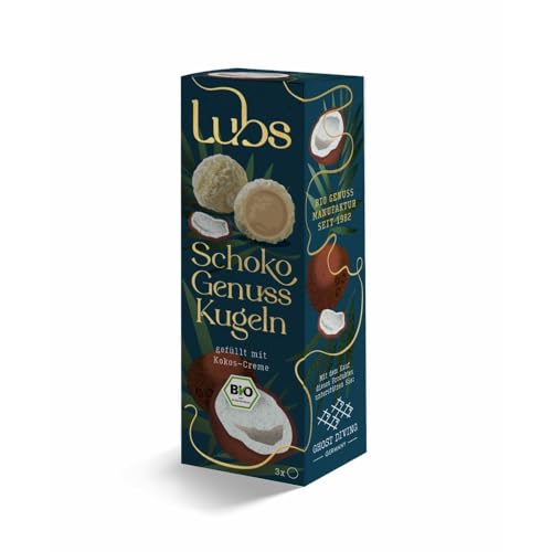 Lubs Schokokugeln, Kokos Creme, 36g (12) von LUBS