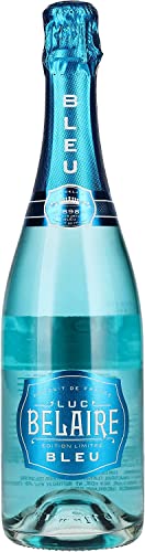 LUC BELAIRE Bleu, saphierblauer Schaumwein aus Ugni-Blanc- & Colombard-Trauben, 12,5 % Vol., Cuvée mit Aromen von Beeren & tropischen Früchten, 0,75 l von Luc Belaire