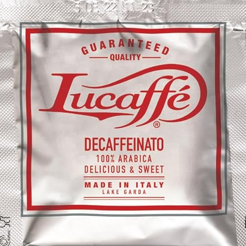 60 ESE Kaffeepads entkoffeiniert Ø44mm - Lucaffé Decaffeinato - Nachhaltig (kompostierbar), süßer Geschmack, schöne Crema, Made in Italy von Lucaffé