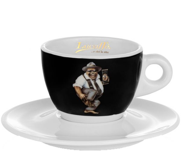 Lucaffé Cappuccinotasse, schwarz von Lucaffé