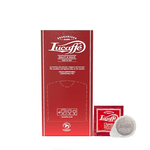 150 ESE Kaffeepads Ø44mm - Lucaffé Classic Blend Espressopads - 1er Pack (1 x 150 Pads), Nachhaltig (kompostierbare Papierpads), 80% Arabica 20% Robusta, süßer Geschmack, nach original italienischer Tradition, Made in Italy von Lucaffé