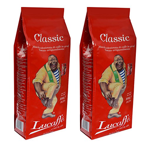 Lucaffé Classic Ganze Bohne, 1000 g, 2er Pack (2 x 1 kg) von Lucaffé