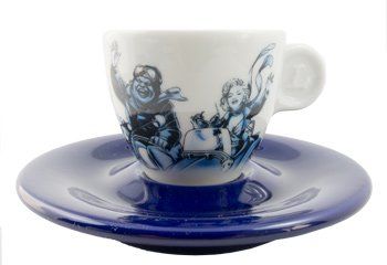 Lucaffe Espresso Tasse  blau/weiß Blucaffe von Lucaffé