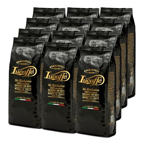 Lucaffé - Kaffeebohnen Mr. Exclusive 100% Arabica, 12 Packungen zu 1 kg | Kaffee aus ganzen Bohnen für Espresso | Mittlere Röstung | süß und weich Geschmack | intensives und umhüllendes Aroma Lucaffé - Kaffeebohnen Mr. Exclusive 100% Arabica, 12 Packungen zu 1 kg | Kaffee aus ganzen Bohnen für Espresso | Mittlere Röstung | süß und weich Geschmack | intensives und umhüllendes Aroma von Lucaffé