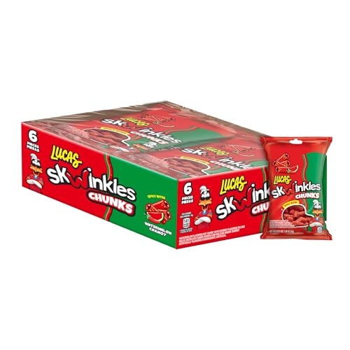 Lucas Skwinkles Candy Chunk Wassermelonengeschmack mit Tamarinden-Füllung, 45 ml, 6 Stück Lucas Skwinkles Candy Chunk Wassermelonengeschmack mit Tamarinden-Füllung, 45 ml, 6 Stück von Lucas