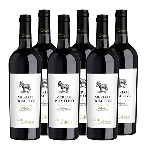 Merlot-Primitivo Tarantino IGT "Luce del Sole" Rotwein Apulien halbtrocken (6 x 0.75l) von Luce del Sole