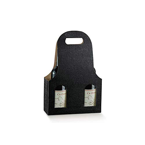 10 Stück Flaschenhalter mit Griff für 3 Flaschen Papiertaschen New Seide Schwarz Box to hold 10 Stück Flaschenhalter mit Griff für 3 Flaschen Papiertaschen New Seide Schwarz Box to hold von Lucgel