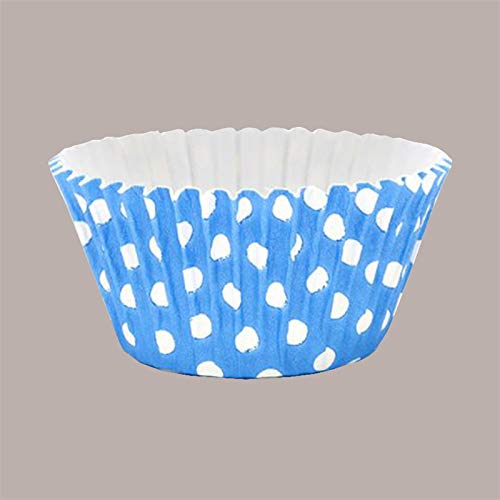 LUCGEL Srl (135 Stück) Cup Backform Round Blue Pois für Muffins und Gebäck von Lucgel
