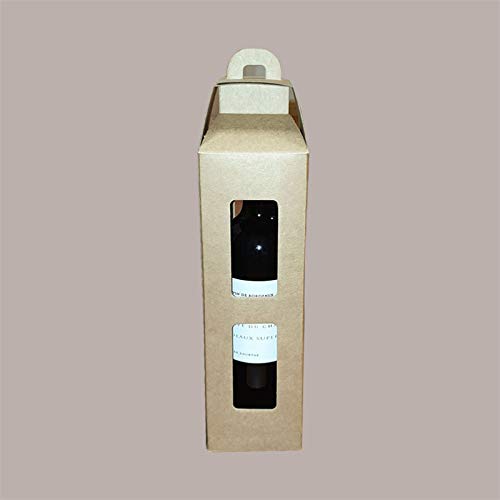 LUCGEL Srl 10 Stück Box aus Papier für 1 Flasche Havana in Form einer Laterne (90 x 90 x 350) Geschenkverpackung aus Karton von Lucgel