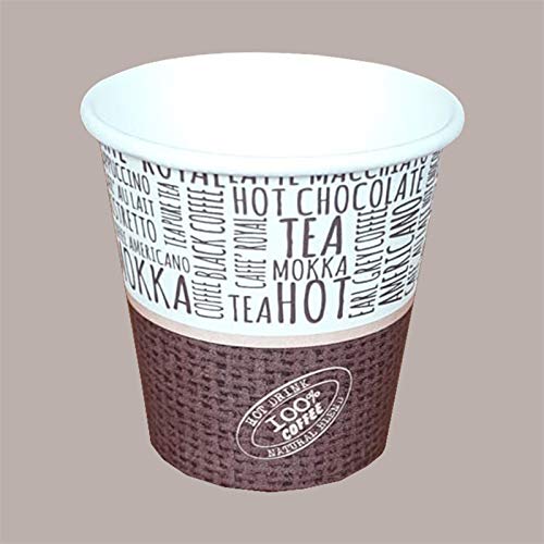 LUCGEL Srl 200 Stück Thermoglas (7 Unzen 210 ml) aus Polyethylenpapier JUTE BH20 für Cappuccino-Gerstenkaffee zum Mitnehmen von Lucgel