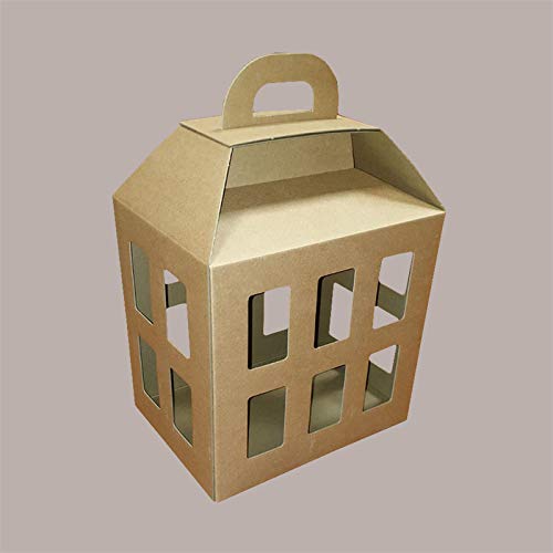 LUCGEL Srl 5 Stück Boxen aus Papier AVANA Form Laterne (300 x 225 x 365) x Geschenkverpackung aus Karton von Lucgel