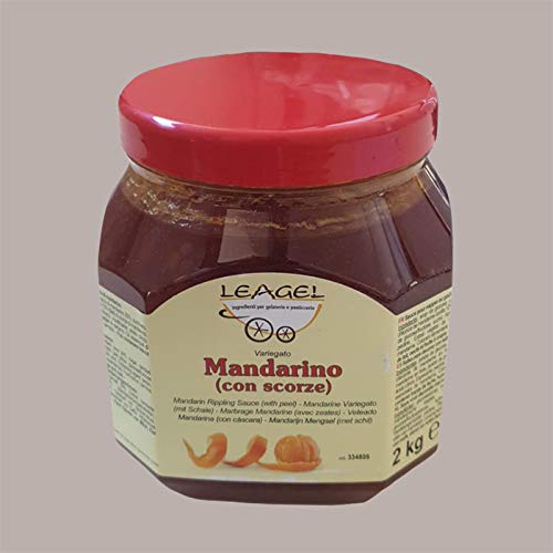 Leagel 2 Kg buntes Obst Mandarine aromatisiert zum Dekorieren von Füllungen von Eiscreme-Gebäck-Süßigkeiten von Lucgel