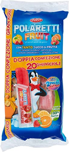 Lucgel 100 Stück Polaretti Eis Eis am Stiel Überraschung Obst Sparen mit Delfin Fruchtsaft von Lucgel
