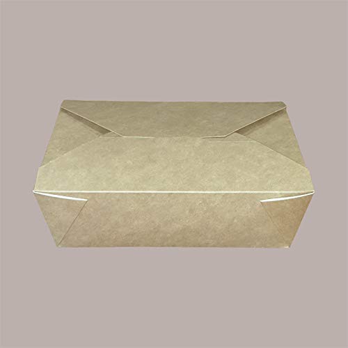 Lucgel Srl 100 Stück Aufbewahrungsbox für Lebensmittel, aus Karton, biologisch abbaubar und kompostierbar, 140 x 100 x 50 mm, Kapazität 750 ml, Lunchbox Food Take Away Delivery von Lucgel