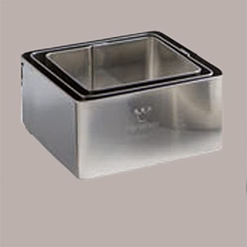 Lucgel Srl 1 Stk. Quadratische Stahlringform 100x100H40 mm für Eiscreme und handwerkliches Gebäck Lucgel Srl 1 Stk. Quadratische Stahlringform 100x100H40 mm für Eiscreme und handwerkliches Gebäck von Lucgel
