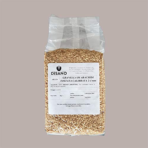 Lucgel Srl 1 kg Erdnusskorn Kalibrierte 2-4 mm Trockenfrüchte für Eisdekorationen Gebäckdesserts von Lucgel