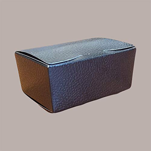 Lucgel Srl 10 Stück Ballotin Box aus Pappe, Schokoladenhalter, Leder, schwarz, 155 x 100 x 70 cm, für Asporto Konditoreien von Lucgel
