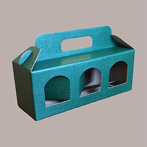 Lucgel Gläserhalter mit 3 Löchern aus Seidenpapier, grün, 25 x 8 Höhe 12 cm, für Cremes und Dips, Geschenk, 10 Stück von Lucgel