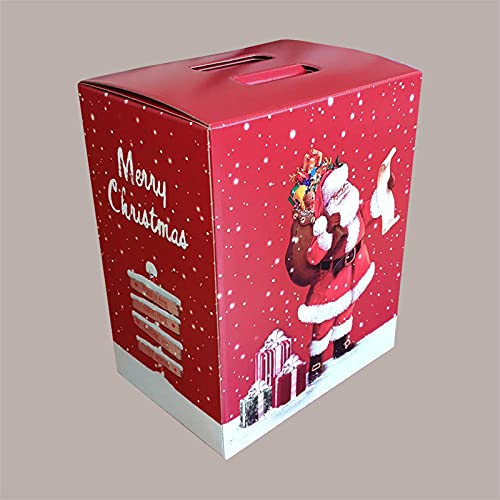 Lucgel Srl 10 Stück Panettone Cubotto Etui Box + Weihnachtsmannflasche 33x25H35 | Geschenk von Lucgel