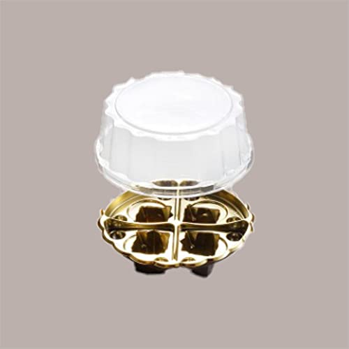 Lucgel Srl 15 Stück Schatulle Box zum Mitnehmen rund Gold Boden Hoher Deckel für 4 Monoportionen ALCAS Lucgel Srl 15 Stück Schatulle Box zum Mitnehmen rund Gold Boden Hoher Deckel für 4 Monoportionen ALCAS von Lucgel