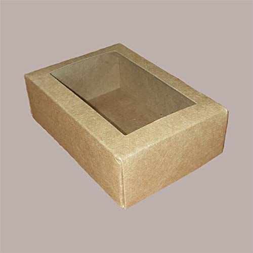 Lucgel Srl 20 Stk. Brauner Karton plus Deckel mit Fenster 165x110H55mm für Compositions Geschenkbox Lucgel Srl 20 Stk. Brauner Karton plus Deckel mit Fenster 165x110H55mm für Compositions Geschenkbox von Lucgel