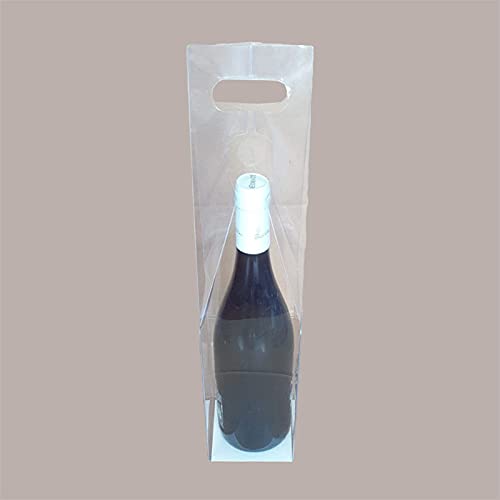 Lucgel Srl 20 Stück Transparent 1 Flasche Beutel 90x90H430 Verstärkter Kartonboden von Lucgel