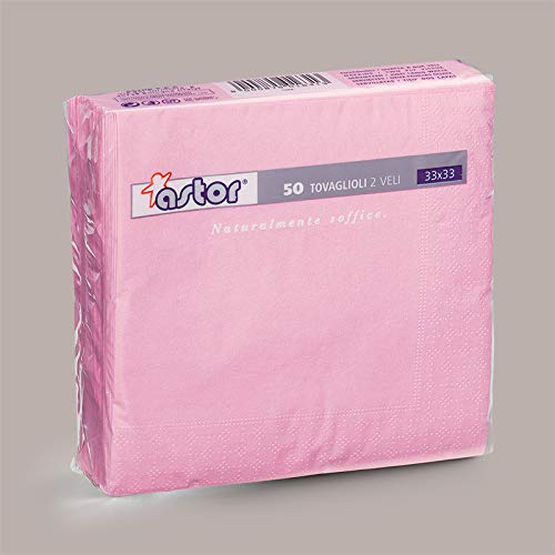 Lucgel Srl 4x50 Stück Pink Wadding Paper Serviette (33x33) von Lucgel
