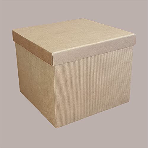 Lucgel Srl 5 Stück Aufbewahrungsboxen + Deckel aus Papier Welle Havanna 200 x 200 x 230 mm Geschenkbox Weihnachten Aufbewahrungsbox Lucgel Srl 5 Stück Aufbewahrungsboxen + Deckel aus Papier Welle Havanna 200 x 200 x 230 mm Geschenkbox Weihnachten Aufbewahrungsbox von Lucgel