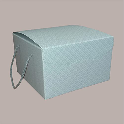 Lucgel Srl 5 Stück Box aus Papier SEGRETO Matelassé Perlgrau mit Kordeln für Panettone von Lucgel