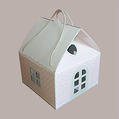 Lucgel Srl 5 Stück Pink Pink Paper House Box mit Lanyards | 245x245H150 Lucgel Srl 5 Stück Pink Pink Paper House Box mit Lanyards | 245x245H150 von Lucgel