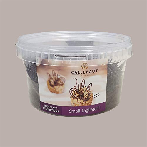 Lucgel Srl 600 gr Callebaut Tagliatelli aus dunkler Schokolade für Eiscreme-Gebäck-Süßigkeiten-Dekorationen von Lucgel