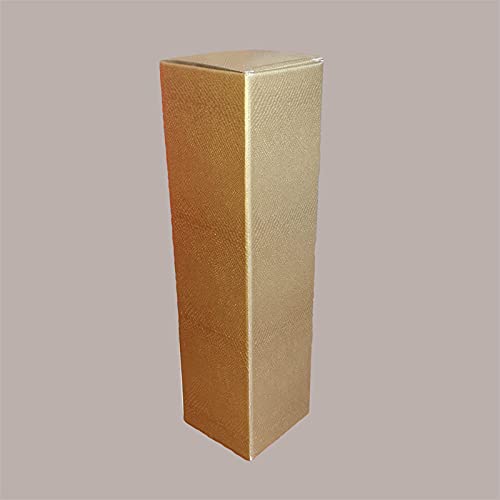 Lucgel srl 10 Stück 1 Champagnerflasche Box in Skin Gold Paper 100x100H340 von Lucgel