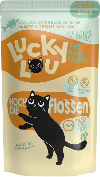 Lucky Lou Hoch die Flossen Geflügel & Forelle mit Birne von Lucky Lou