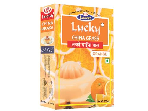 LUCKY Chinagras (Orange) Nachtisch 100g [2 Stück] von Lucky Masale