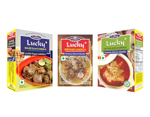 Lucky Eid Kaleji/Leber Combo (Kaleji/Leber Masala - Fleisch Biryani Masala - Fleisch Korma Masala) von Lucky Masale