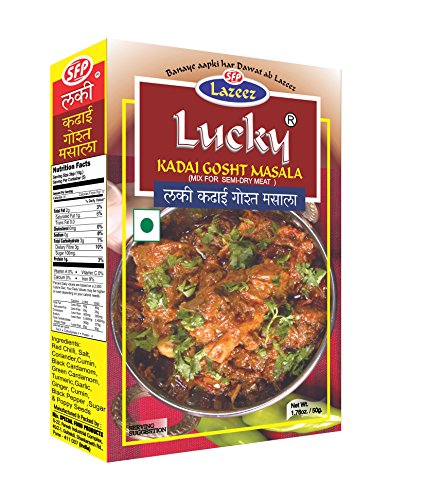 Lucky Kadhai Gosht Gewürzmischung (Packung mit 5 Stück) von Lucky Masale