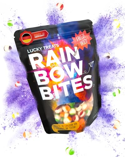 NEU! Lucky Treats | Gefriergetrocknete Rainbow Bites Fruit Edition 100g | Knusprige Frucht-Süßigkeit | Amerikanische Freeze Dried Candies | Fruchtige Nascherei von Lucky Treats