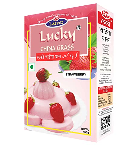 Lucky China Grass (Erdbeergeschmack) 100 g [3 Stück] von Lucky