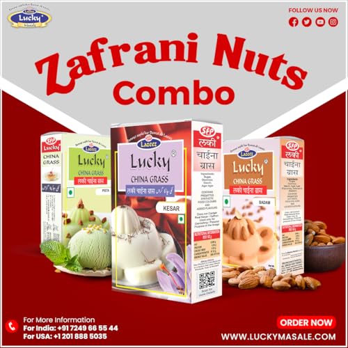 Lucky China Grass Zafrani Combo (Pista+Badam+Kesar) 300 g von Lucky