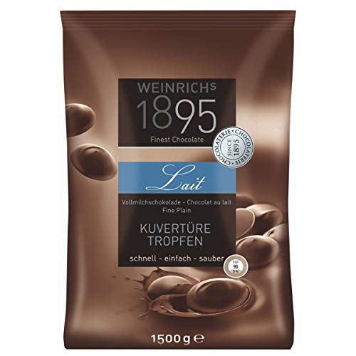 Vollmilch Schokolade, Kuvertüre, Tropfen, 1,5 kg, Weinrichs 1895 Finest Chocolate, von Ludwig Weinrich GmbH & Co. KG
