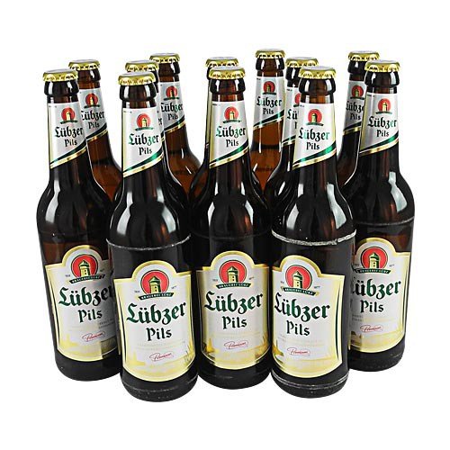 Lübzer Pils (12 Flaschen à 0,5 l / 4,9% vol.) von Lübzer Brauerei