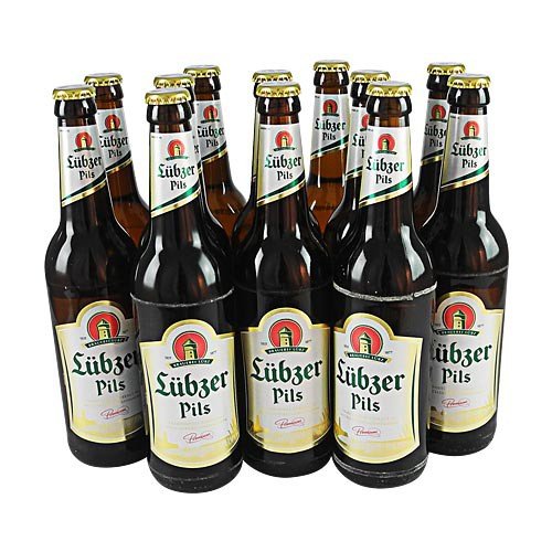 Lübzer Pils (12 Flaschen à 0,5 l / 4,9% vol.) von Lübzer