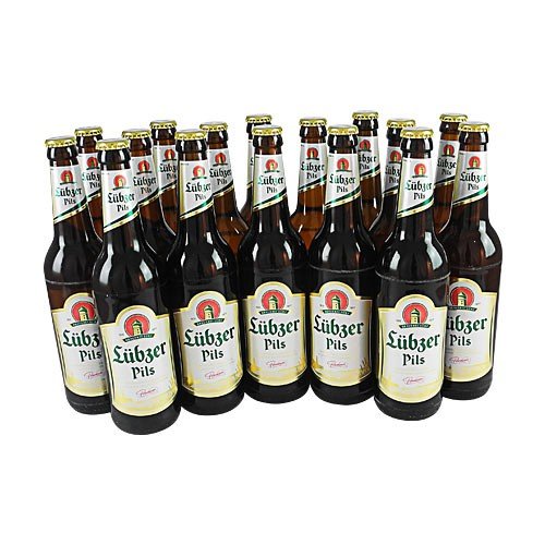 Lübzer Pils (16 Flaschen à 0,5 l / 4,9% vol.) von Lübzer Brauerei