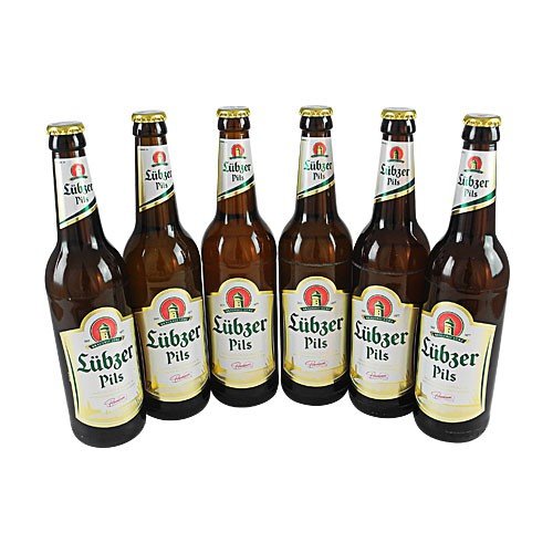 Lübzer Pils (6 Flaschen à 0,5 l / 4,9% vol.) von Lübzer Brauerei