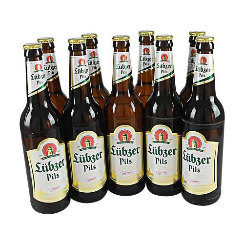 Lübzer Pils (9 Flaschen à 0,5 l / 4,9% vol.) von Lübzer Brauerei